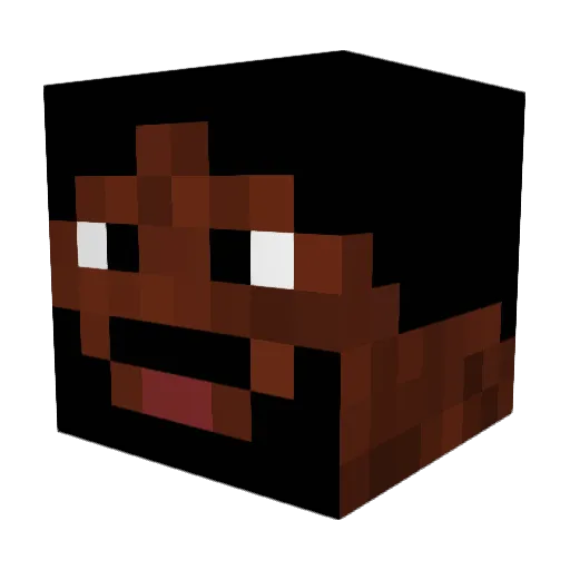 WakandanCow Minecraft avatar head, 3D render