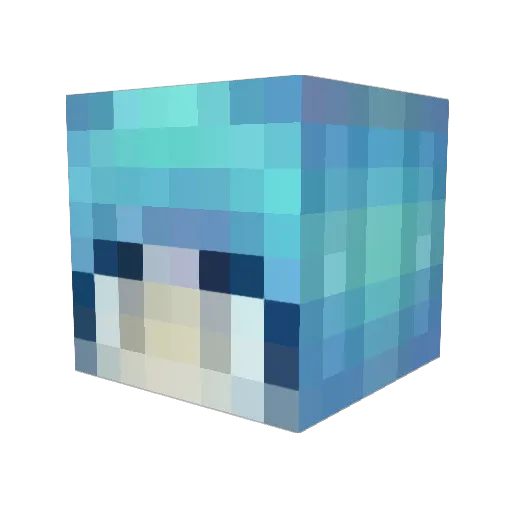 WakaruBot Minecraft avatar head, 3D render