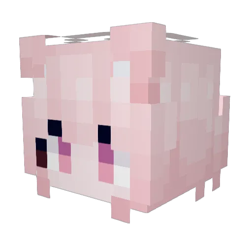 WakatsukiOuna Minecraft avatar head, 3D render