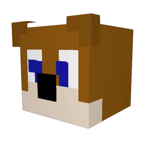 WakeWalters Minecraft avatar head, 3D render