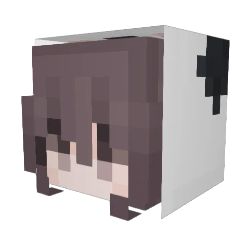 Wakening Minecraft avatar head, 3D render