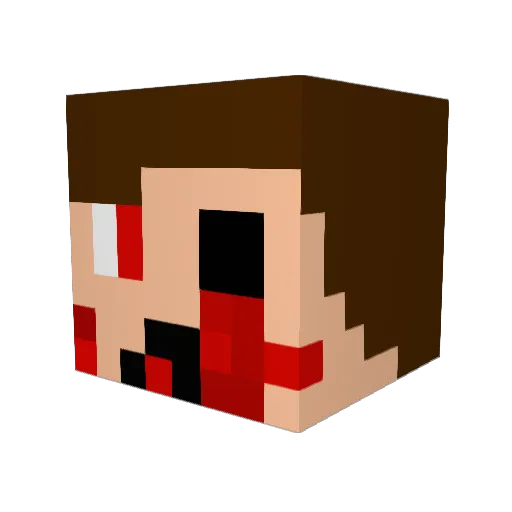 WakeupDrummer Minecraft avatar head, 3D render