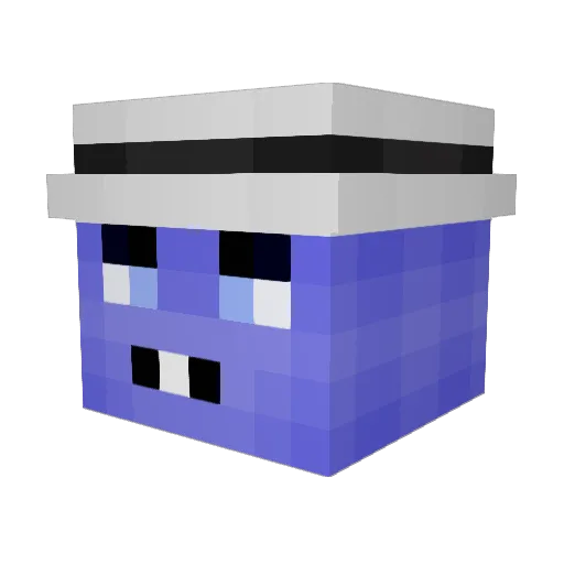 Wakeyan Minecraft avatar head, 3D render