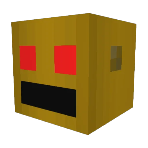 Wakiionaut Minecraft avatar head, 3D render