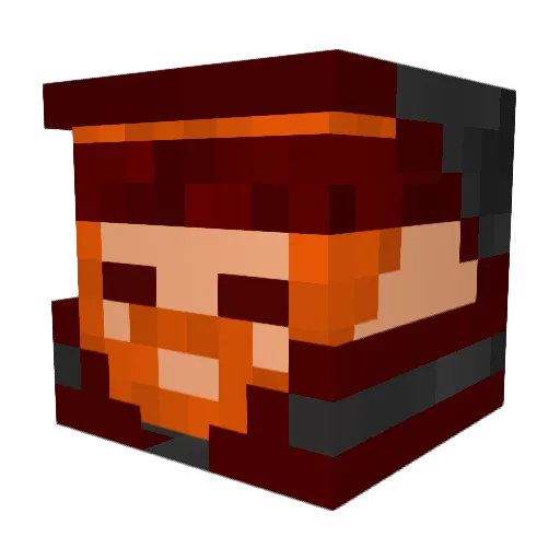 Wakka_ Minecraft avatar head, 3D render