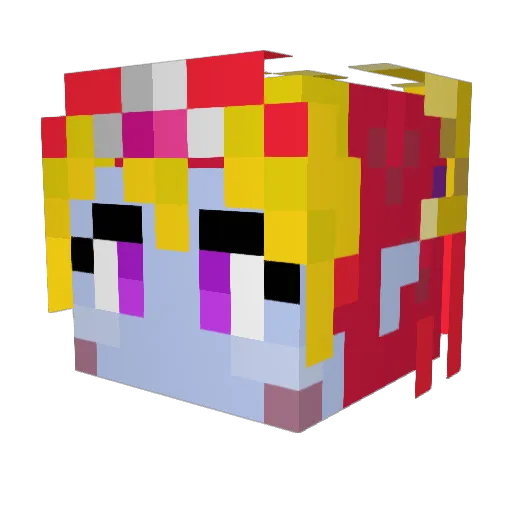 Wakky Minecraft avatar head, 3D render