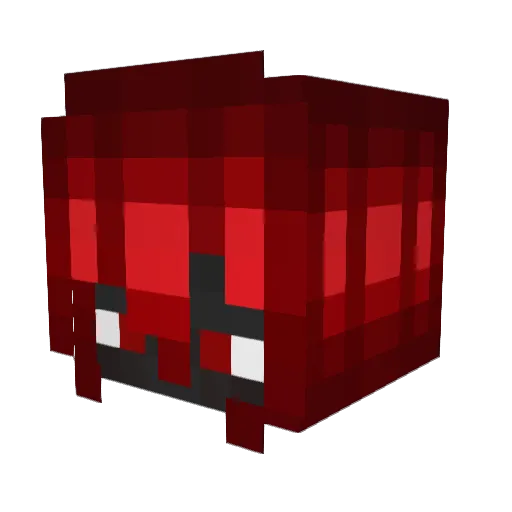 Wakorus Minecraft avatar head, 3D render