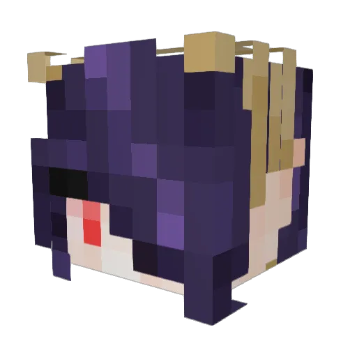 Wakson_ Minecraft avatar head, 3D render