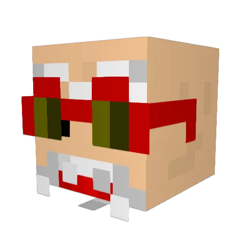 WalIiam Minecraft avatar head, 3D render