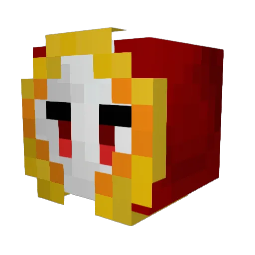 WalLde_ Minecraft avatar head, 3D render