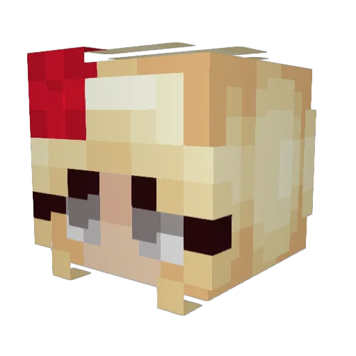 Walani Minecraft avatar head, 3D render