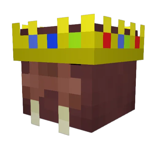 Walarus Minecraft avatar head, 3D render