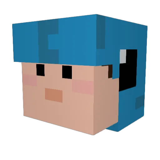 Walboy94 Minecraft avatar head, 3D render