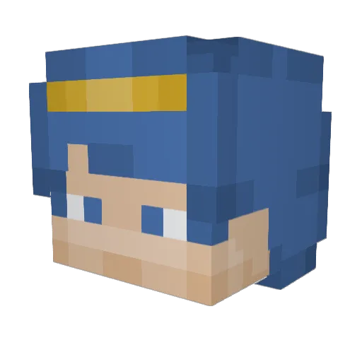 Walbytamer Minecraft avatar head, 3D render