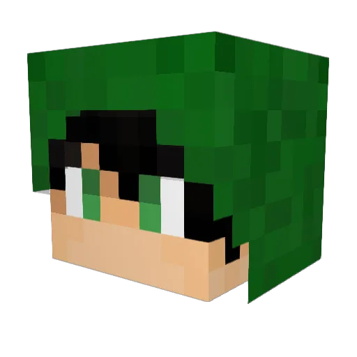 Walcon Minecraft avatar head, 3D render
