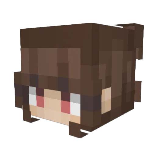 Waldah Minecraft avatar head, 3D render