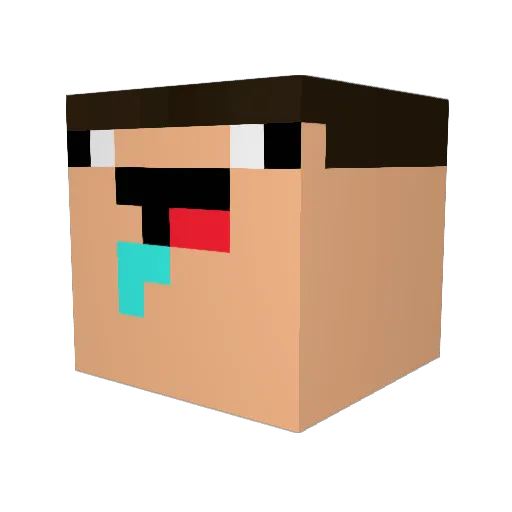 Waldbrnx Minecraft avatar head, 3D render