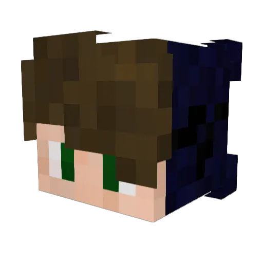 Waldi_13 Minecraft avatar head, 3D render