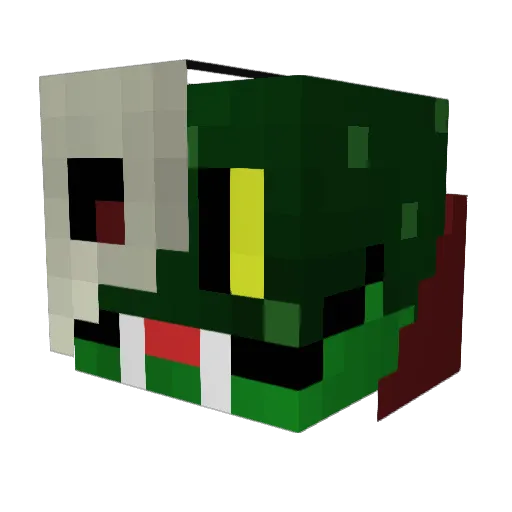 Waldmeister8 Minecraft avatar head, 3D render