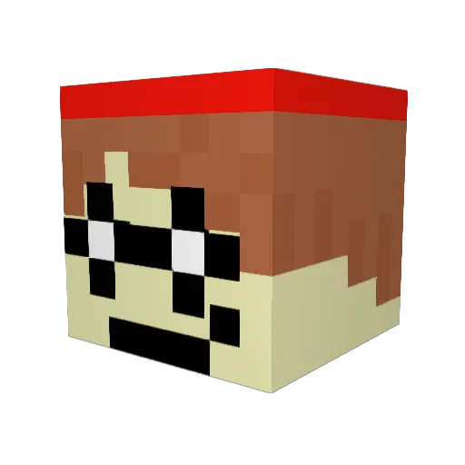 Waldo182 Minecraft avatar head, 3D render