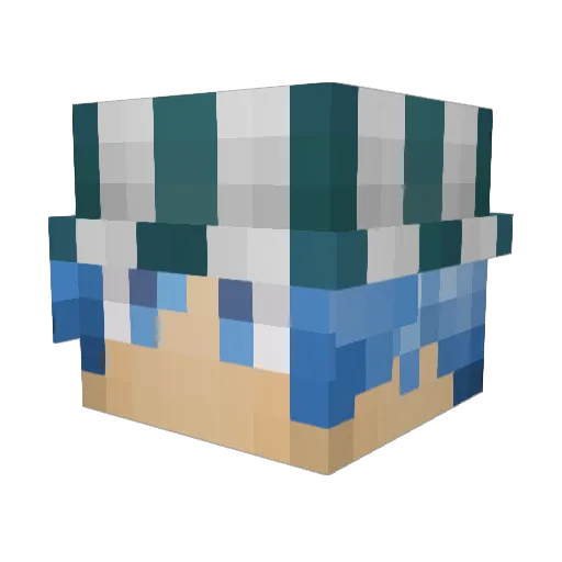 Walduh Minecraft avatar head, 3D render