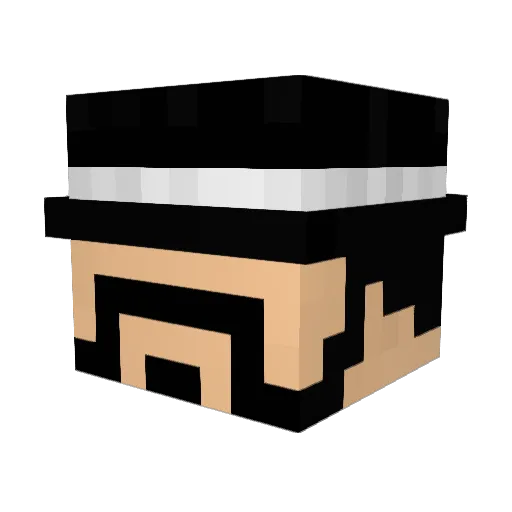 WaleeDx1Gamer Minecraft avatar head, 3D render
