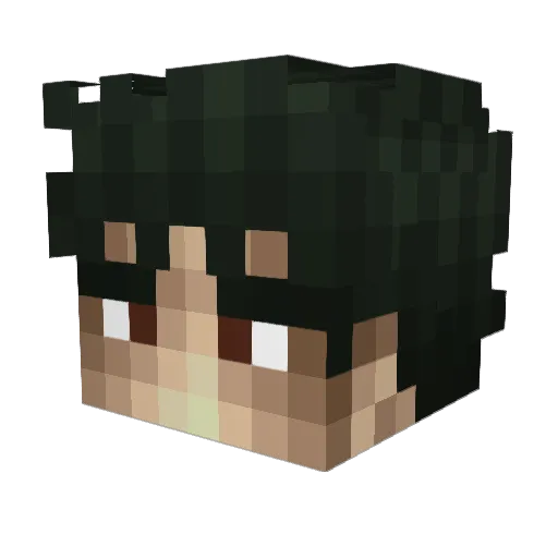 WaleedX Minecraft avatar head, 3D render