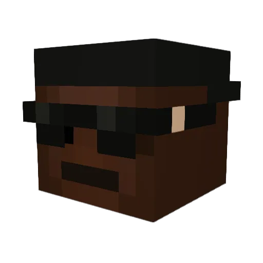 Waleedeau Minecraft avatar head, 3D render