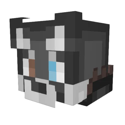 Wales Minecraft avatar head, 3D render