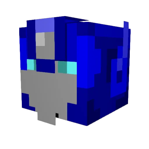 Waley Minecraft avatar head, 3D render