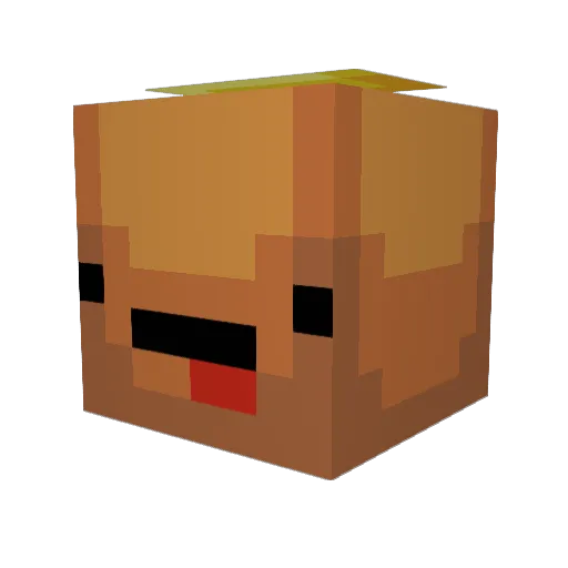 Walfle_ Minecraft avatar head, 3D render