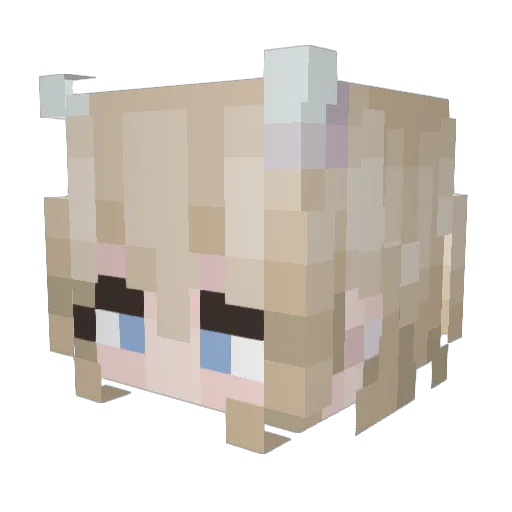 Walfyy Minecraft avatar head, 3D render