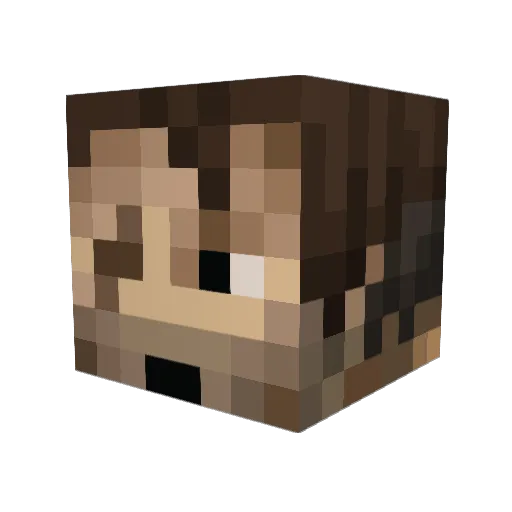 WalgettCz Minecraft avatar head, 3D render