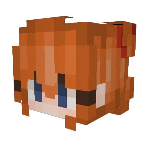 Walioner Minecraft avatar head, 3D render