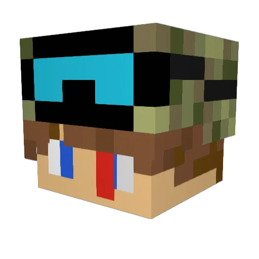 Walk1ngZ0mb3r Minecraft avatar head, 3D render
