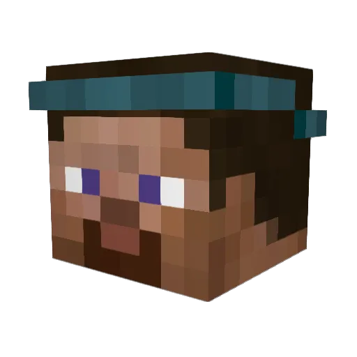 WalkStraight Minecraft avatar head, 3D render