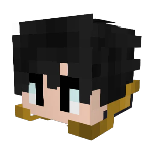 Walkaisa Minecraft avatar head, 3D render