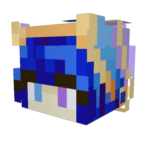Walkaways Minecraft avatar head, 3D render