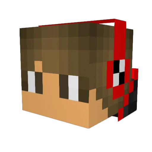 WalkerTwin002 Minecraft avatar head, 3D render