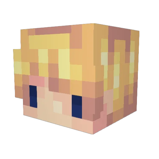 WalkerXD Minecraft avatar head, 3D render