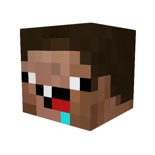 Walker_sun Minecraft avatar head, 3D render