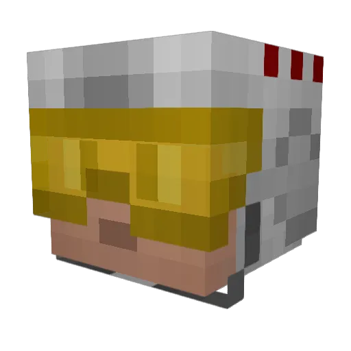 Walker_texas Minecraft avatar head, 3D render