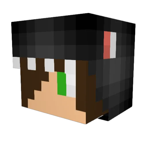 WalkersMe Minecraft avatar head, 3D render
