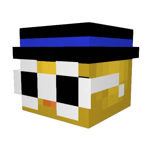 WalkingBackpack Minecraft avatar head, 3D render