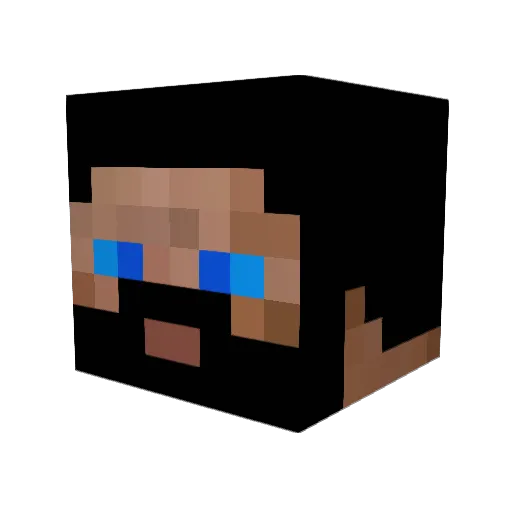 WalkingHood Minecraft avatar head, 3D render
