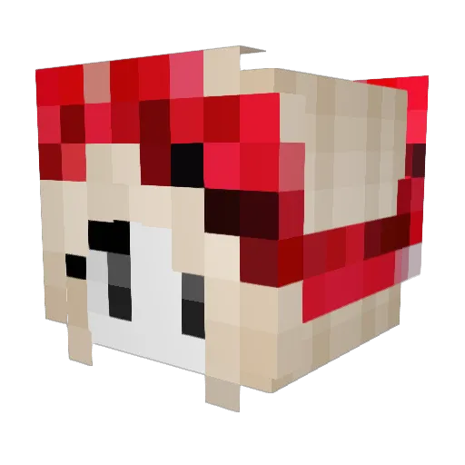 WalkingLoli Minecraft avatar head, 3D render