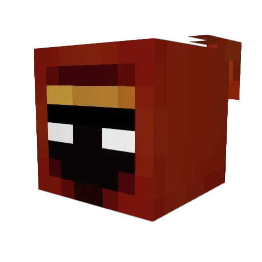 Walkitalkie Minecraft avatar head, 3D render
