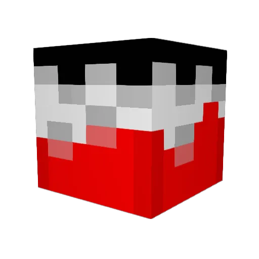 Walkman6 Minecraft avatar head, 3D render
