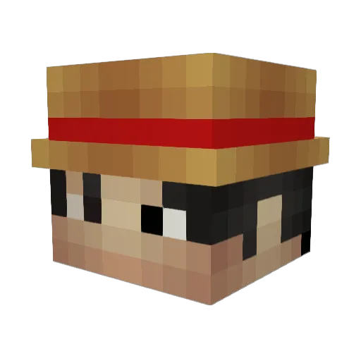 Walkmanov Minecraft avatar head, 3D render