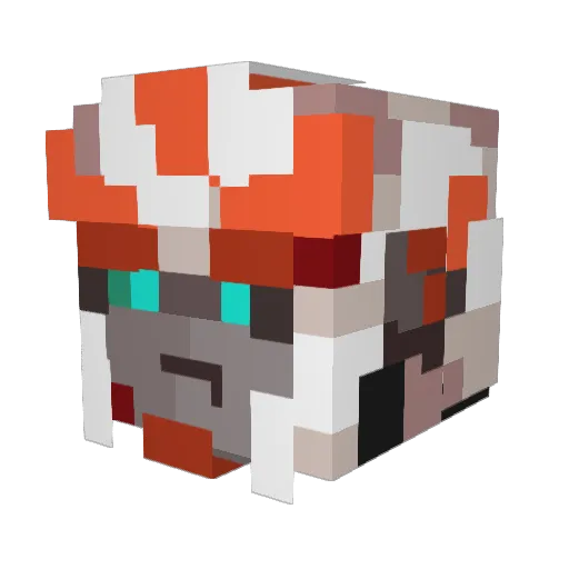 WalksAlong Minecraft avatar head, 3D render